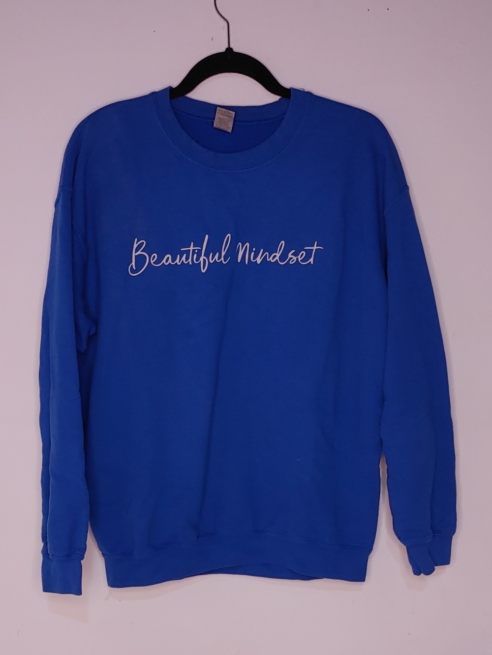 Gildan Royal Blue "Beautiful Mindset" Crewneck Sweatshirt